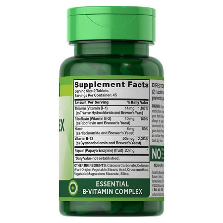 Nature's Truth High Potency B Complex plus B12 90 Tablets - Image 2