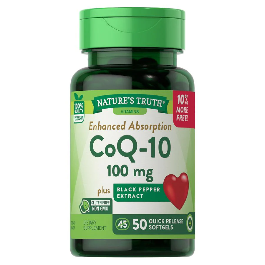 Nature'S Truth CoQ-10 100 mg plus Black Pepper Extract Softgels