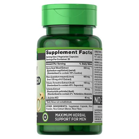 Nature's Truth Horny Goat Weed 60 Capsules - Image 2