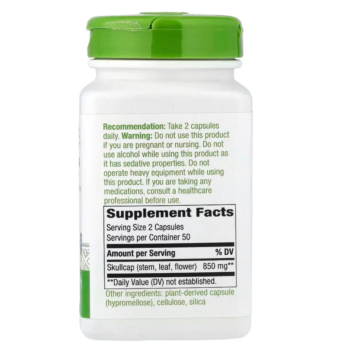 Nature's Way Skullcap Herb, 100 Vegan Capsules - Image 2