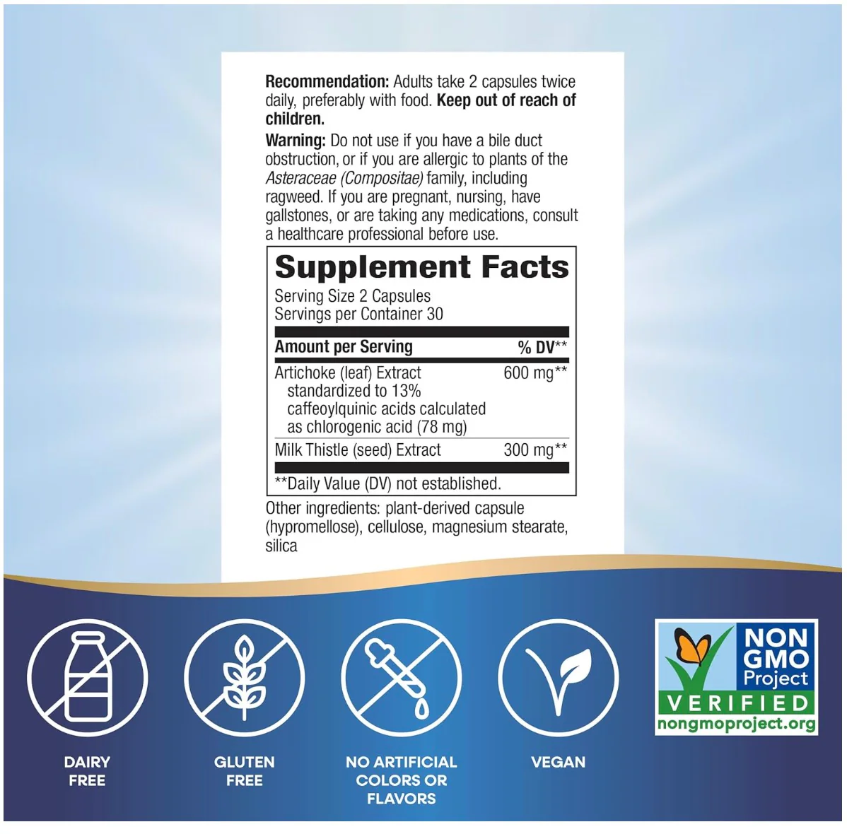 Nature's Way Artichoke 60 Vegan Capsules - Image 2