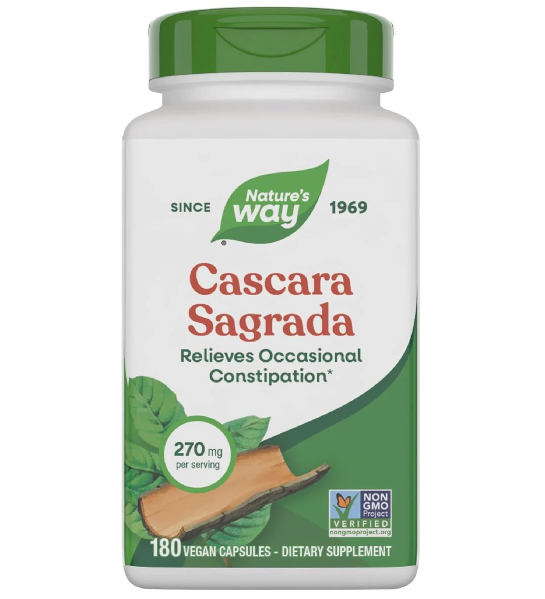 Nature's Way Cascara Sagrada 180 Vegetable Capsules