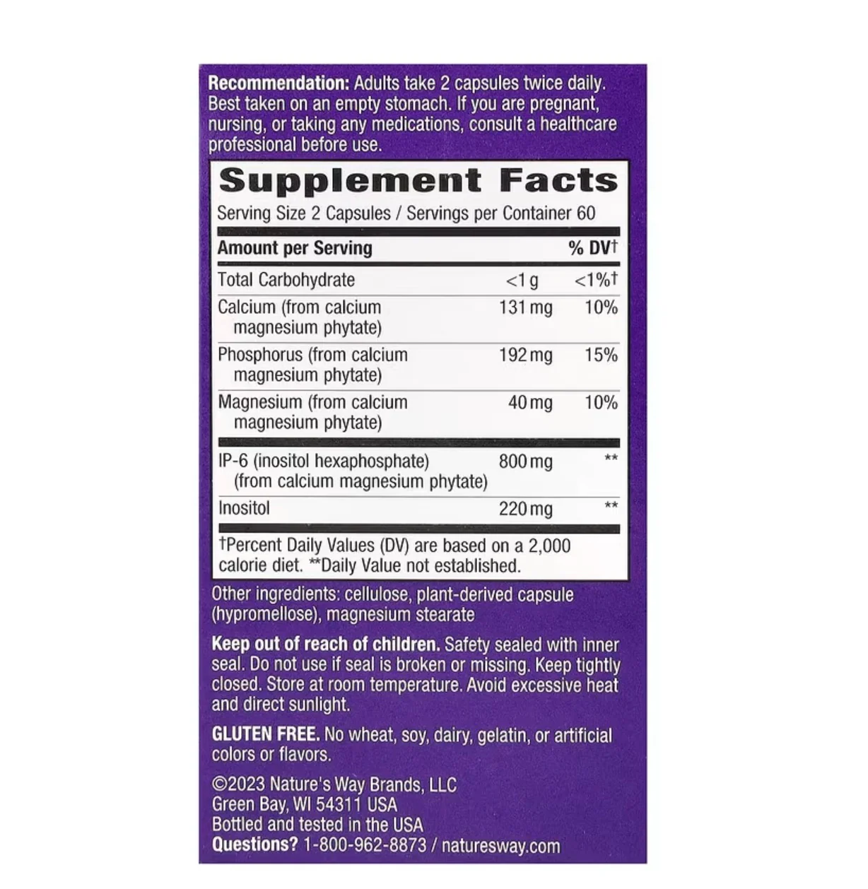 Nature's Way Cell Forte IP-6 & Inositol Berry 16 Fl Oz - Image 2
