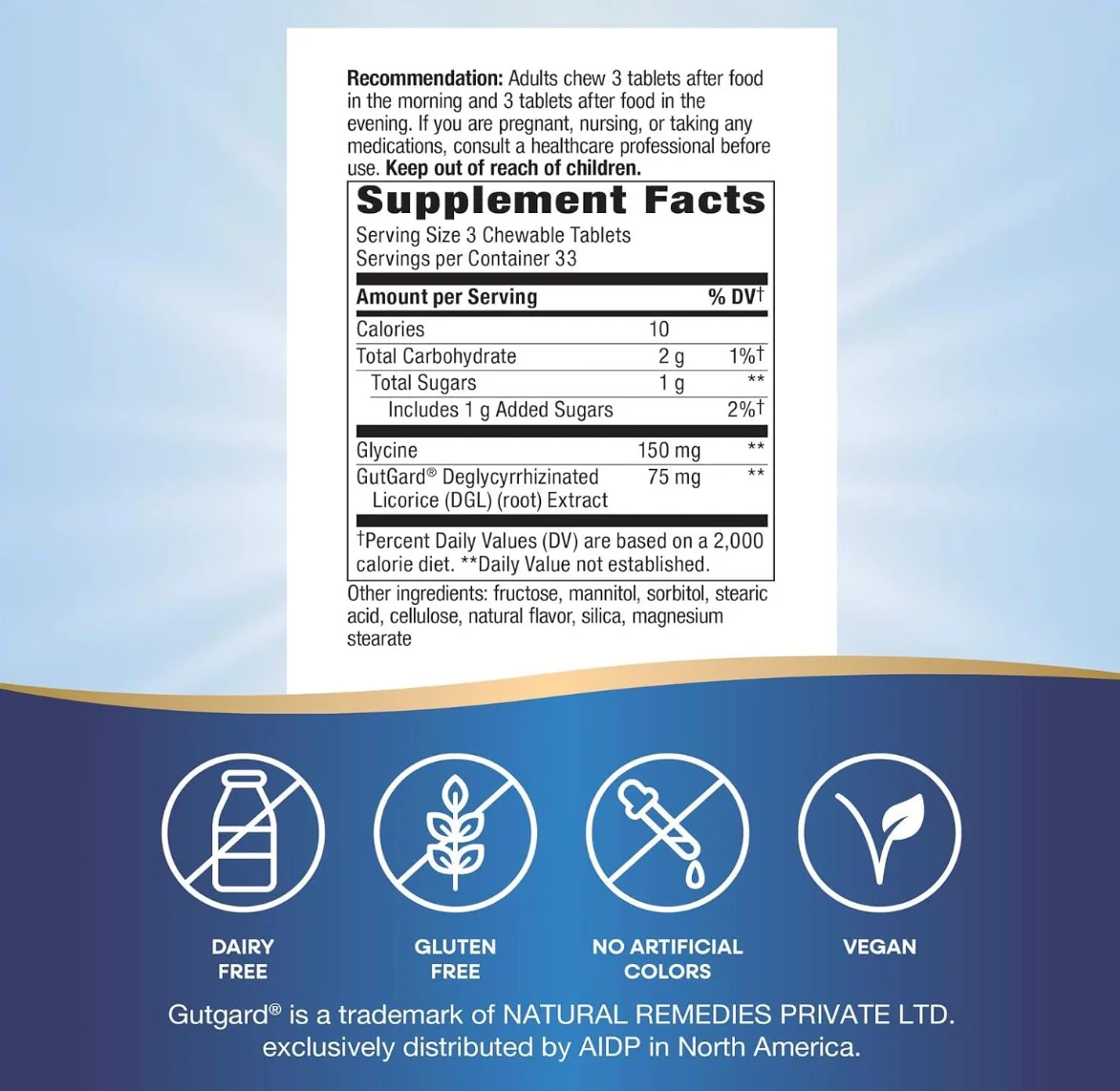 Nature's Way DGL 100 Chewable Tablets - Image 2