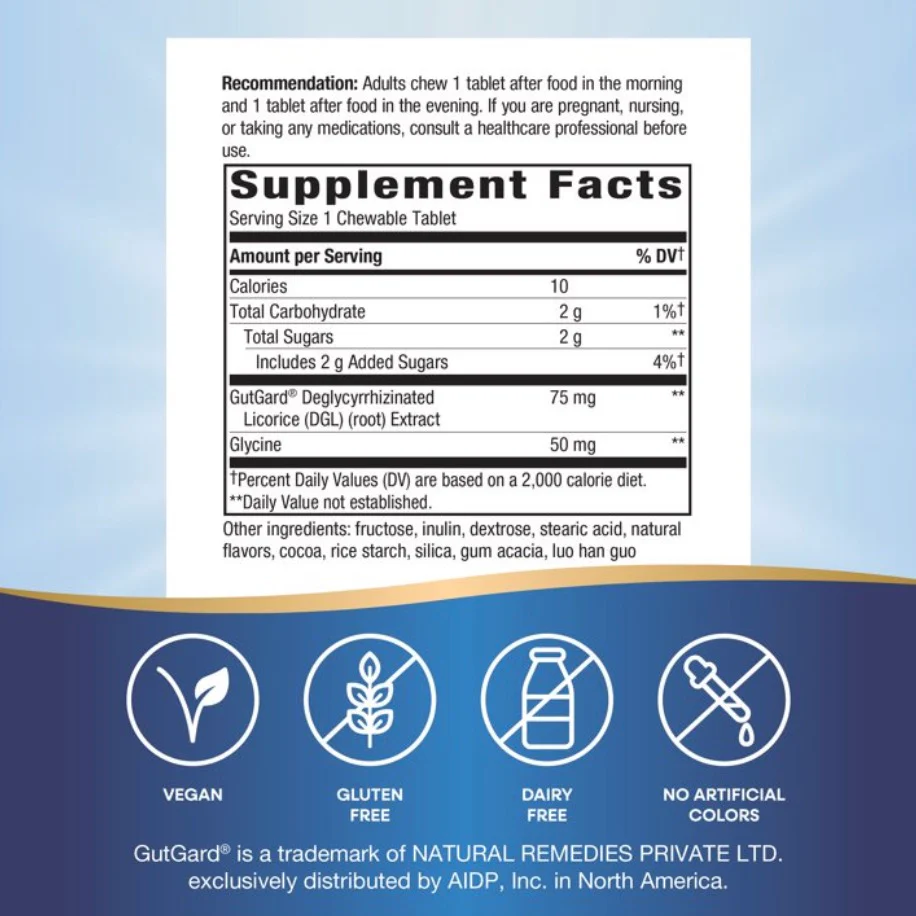 Nature's Way DGL Ultra 90 Chewables Chocolate Mint - Image 2
