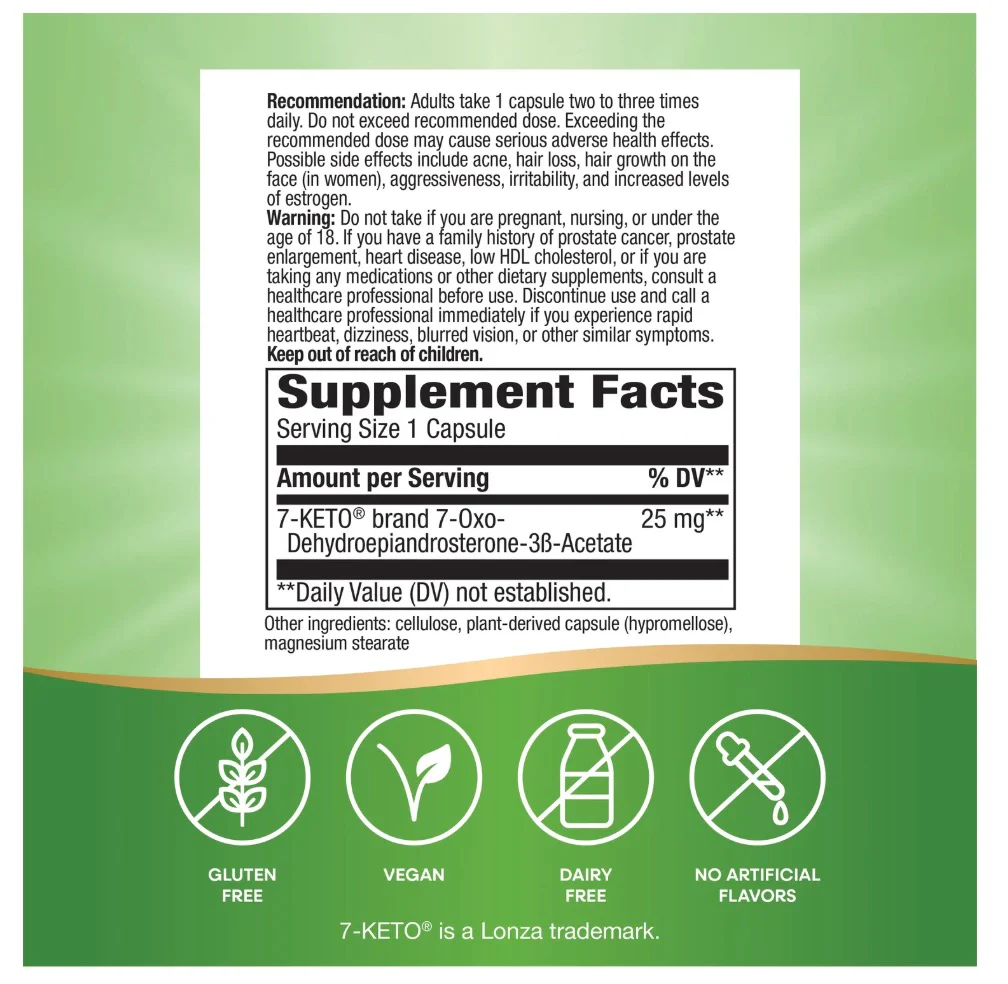 Nature's Way Enzymatic Therapy 7-KETO Dhea metabolite 60 Capsules - Image 2