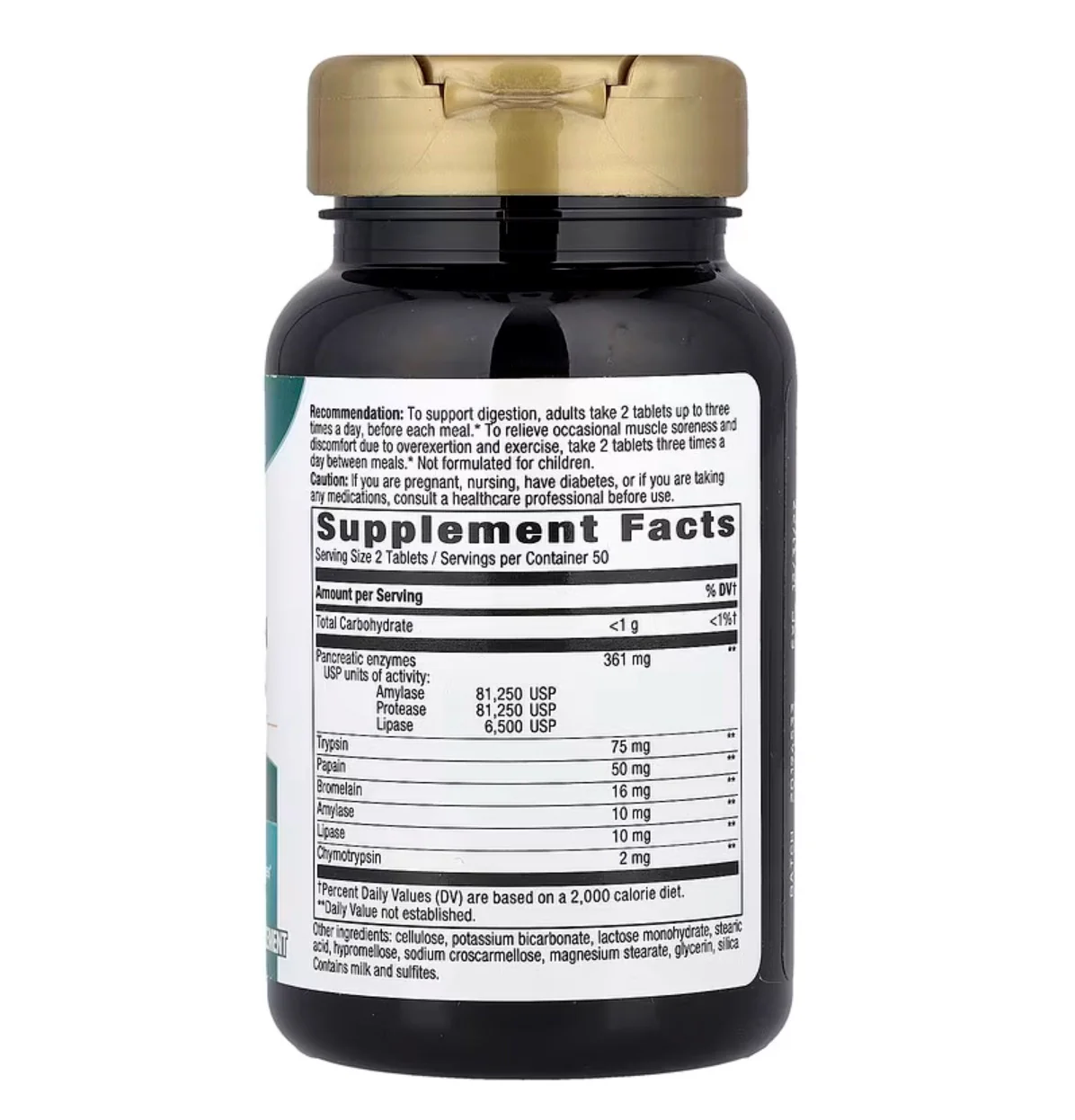 Nature's Way MegaZyme® Dual Action Enzymes, 100 Tablets - Image 2