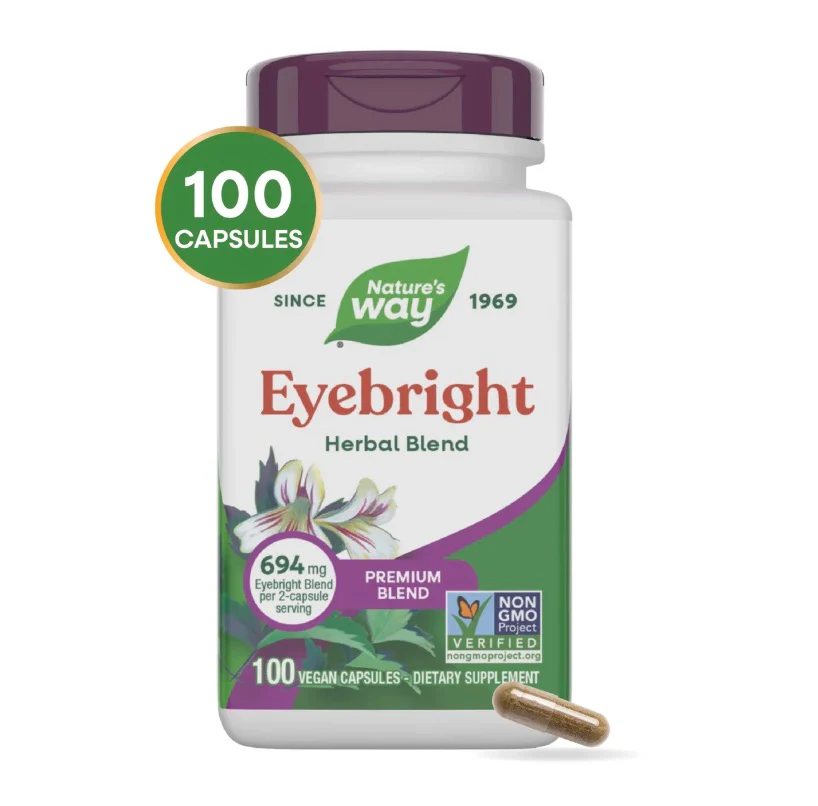 Nature's Way Eyebright Herbal Blend 694 mg per Serving Size, 100 Capsules