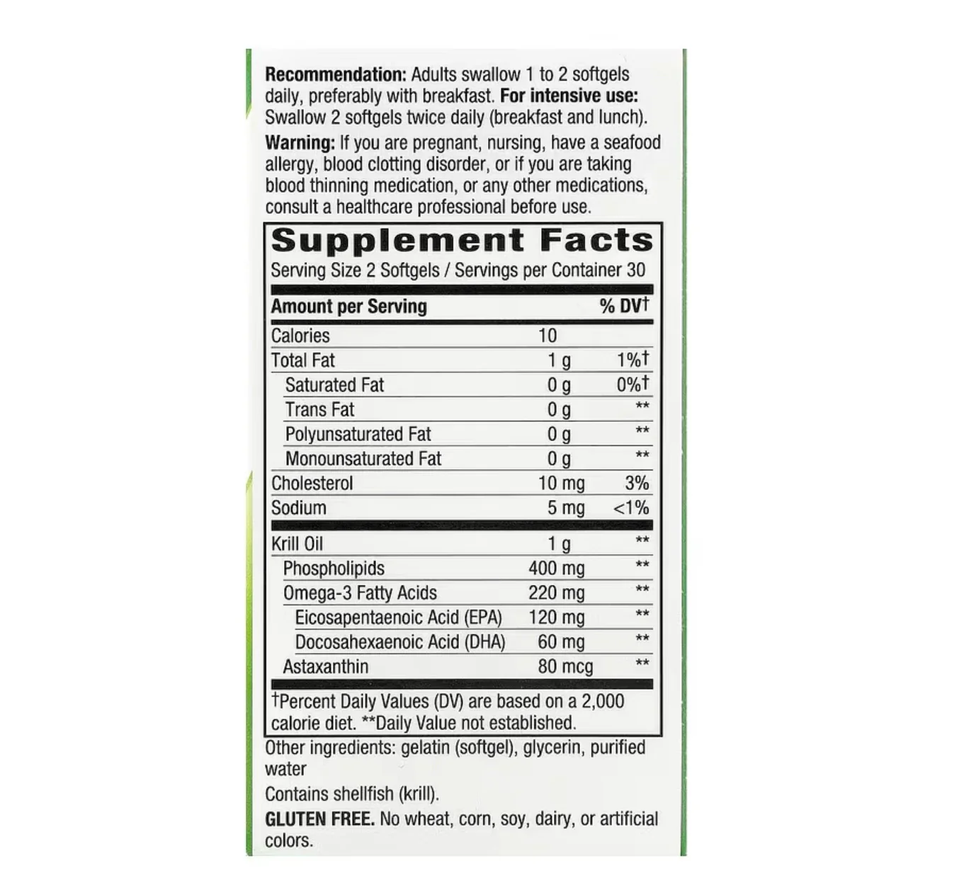 Nature's Way Krill Oil 60 Softgels - Image 2