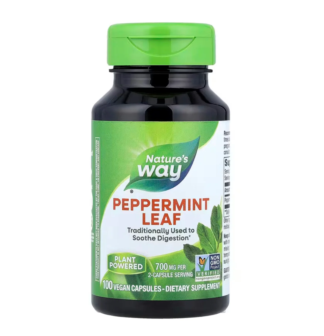 Nature's Way Pepermint Leaves 700mg per Serving Size, 100 Vegan Capsules