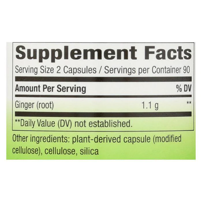 Nature's Way Premium Ginger Root 100 Capsules - Image 2
