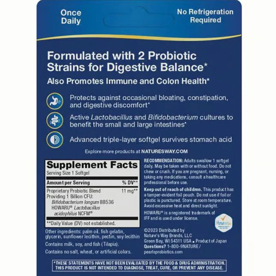 Enzymatic Therapy Acidophilus Pearls 1 Billion CFU 90 Capsules - Image 2