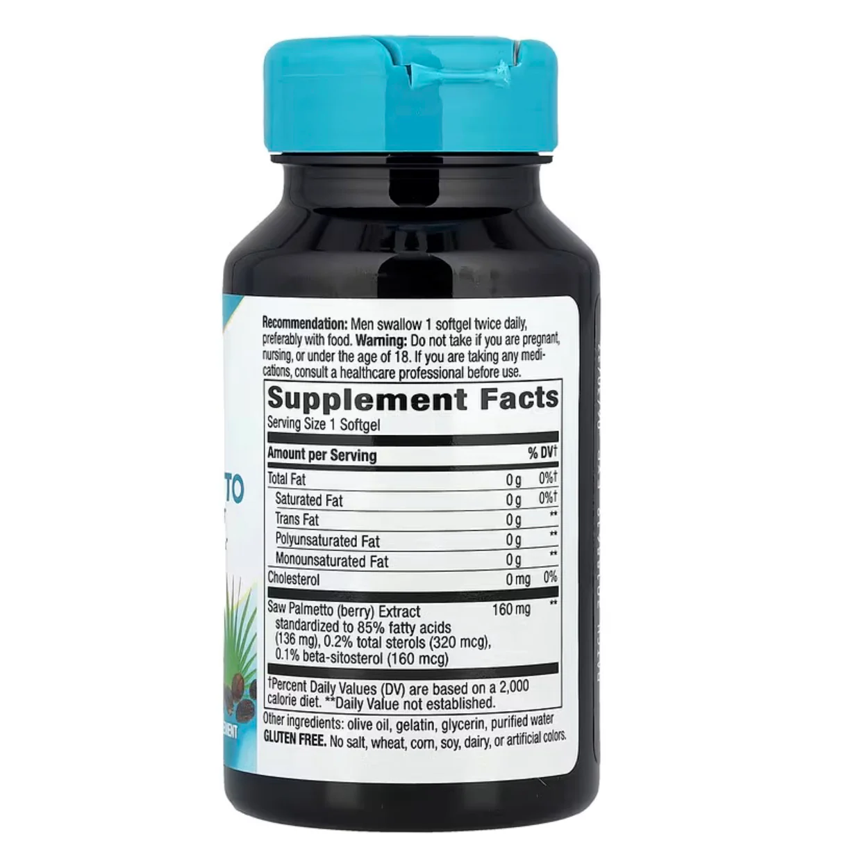 Nature's Way Saw Palmetto Berries 160 mg per Serving Size, 60 Softgels - Image 2