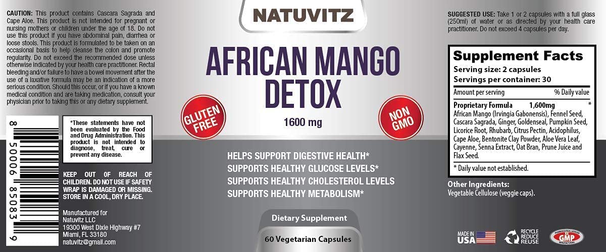 Natuvitz African Mango Detox Vagetable Capsules - Image 4