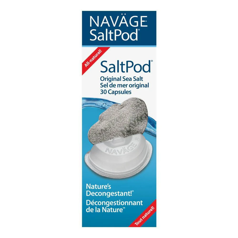 Navage, Nasal Care, Saline Nasal Irrigation, Saltpod Original, 30 Saline Concentrate Capsules