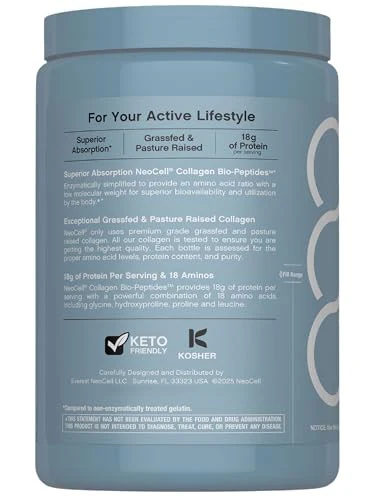 NeoCell Collagen Bio-Peptides Powder 10oz Super Hair, Skin, and Nails - Image 3