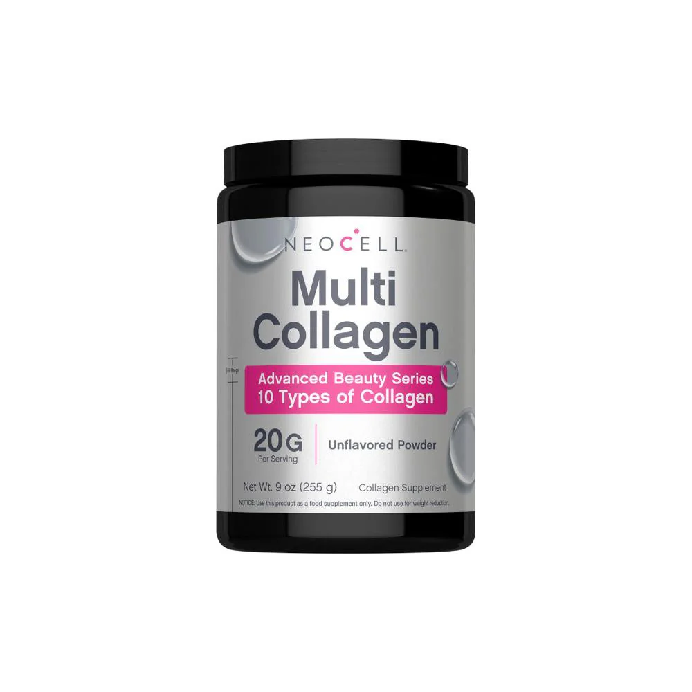 NeoCell Neo Cell Super Multi Collagen Peptides Powder 9 Oz 10 Types of Collagen Skin, Hair and Nails Beauty Supplement Unflavored Powder for Women - Image 8