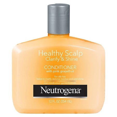Neutrogena Conditioner for Oily Hair & Scalp with Pink Grapefruit, Healthy Scalp Clarify & Shine, Sulfate-Free Surfactants, Color-Safe, 12 Oz