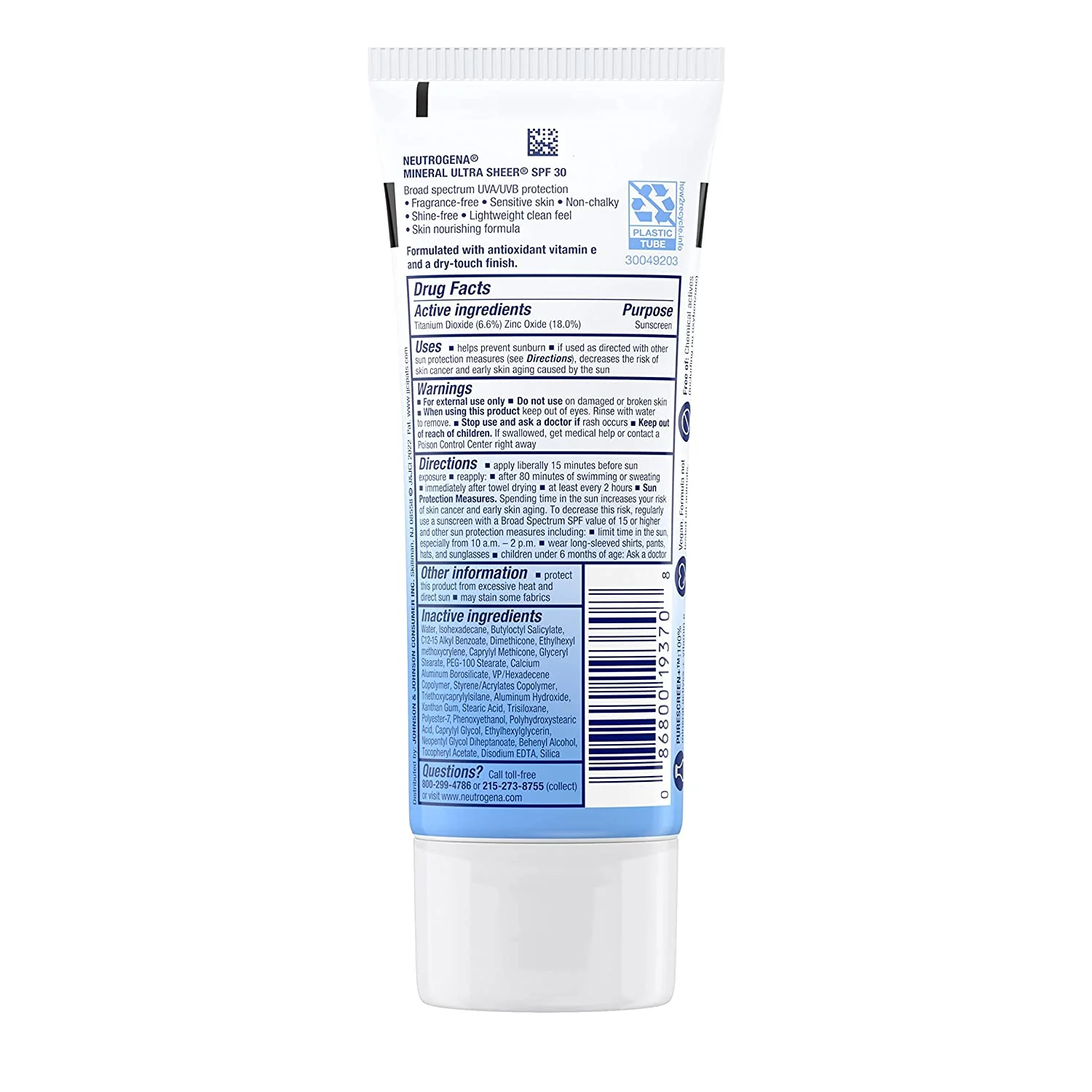 NEUTROGENA MINERAL ULTRA SHEER SUNSCREEN SPF30 3 Oz - Image 2