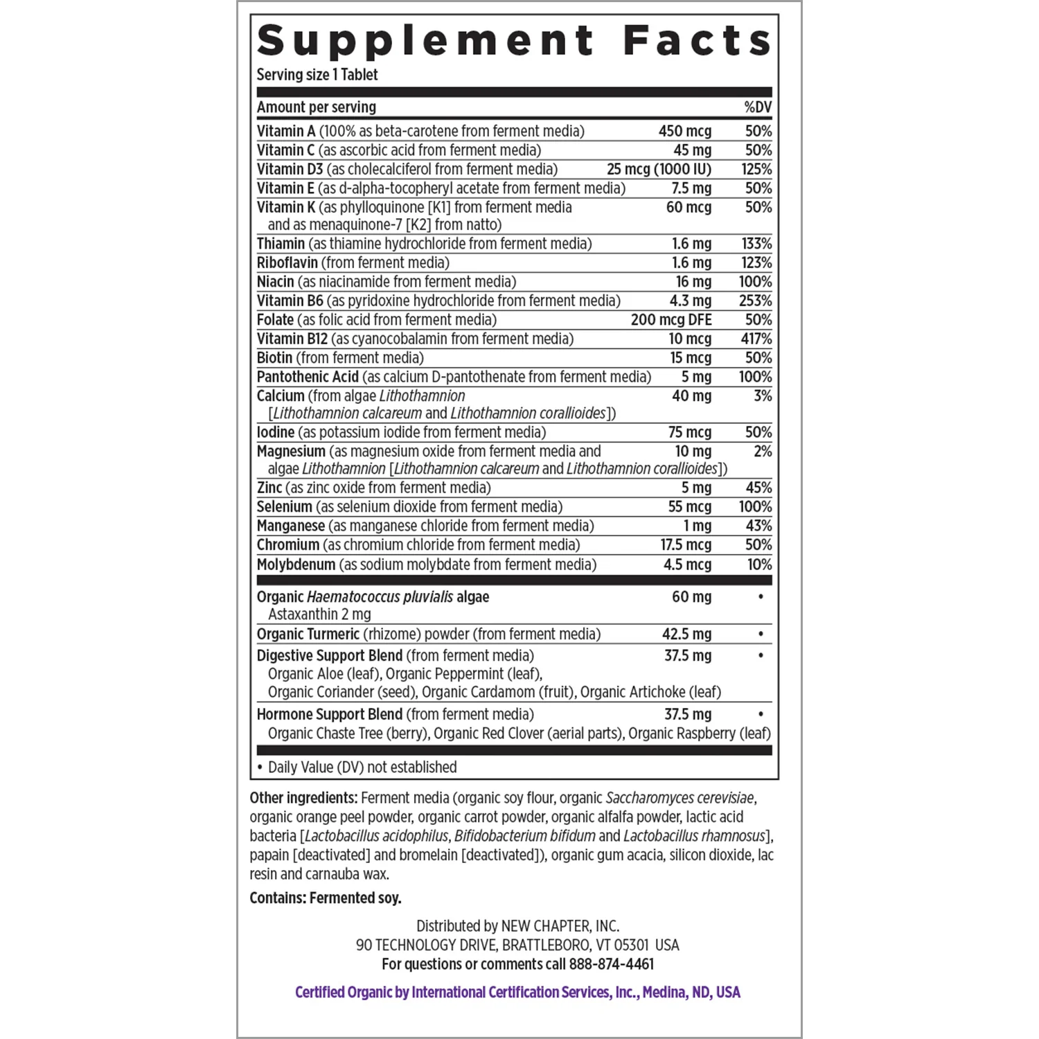 New Chapter Every Woman's One Daily 55+ Multivitamin for Women 24 Tablets - Image 3