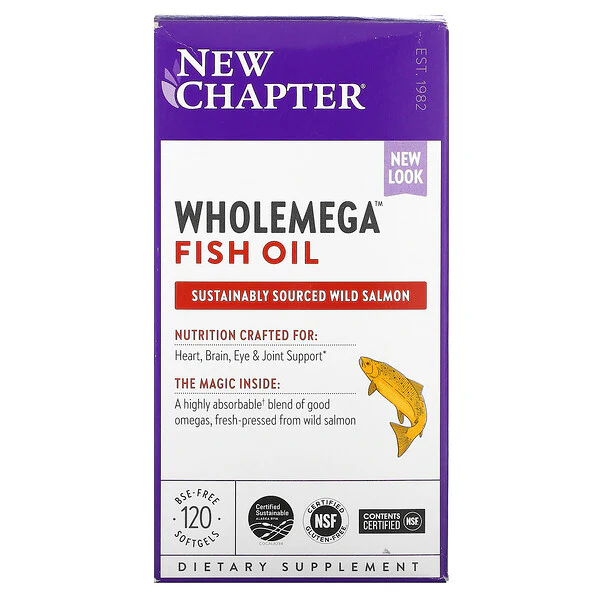 New Chapter Wholemega 1000 mg 120 Softgels