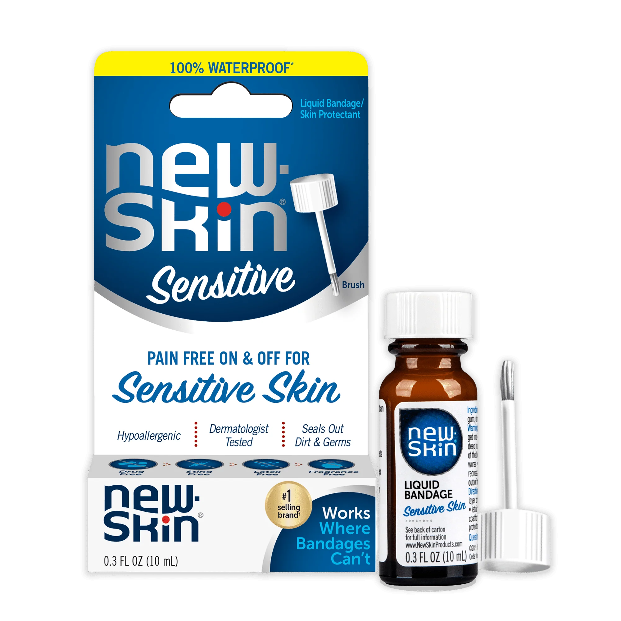 New Skin Sensitive Skin Hypoallergenic Liquid Bandage 0.3Oz