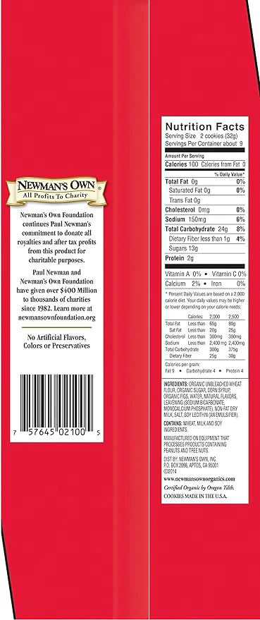 Newman's Own Fig Organic Fat Free 10Oz - Image 2