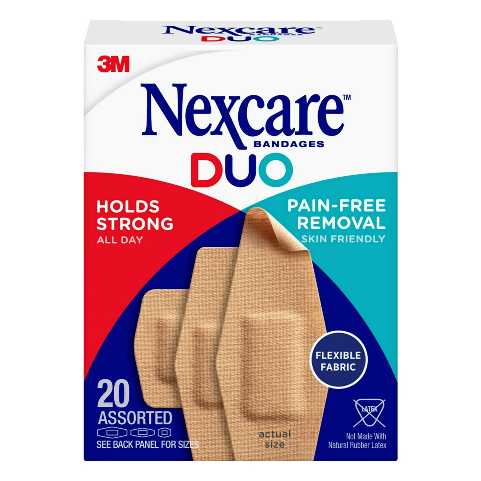 Nexcare Duo Bandages Assorted Sizes 20ct