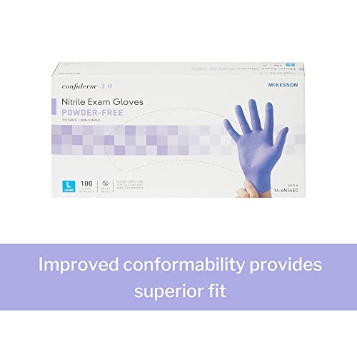 Nitrile Exam Glove, Large, Blue, 100PK - Image 3