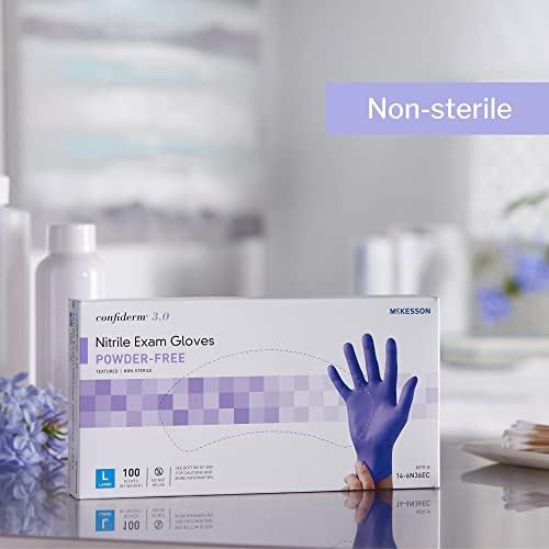 Nitrile Exam Glove, Large, Blue, 100PK - Image 5