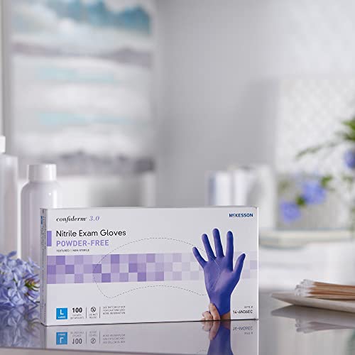Nitrile Exam Glove, Large, Blue, 100PK - Image 6