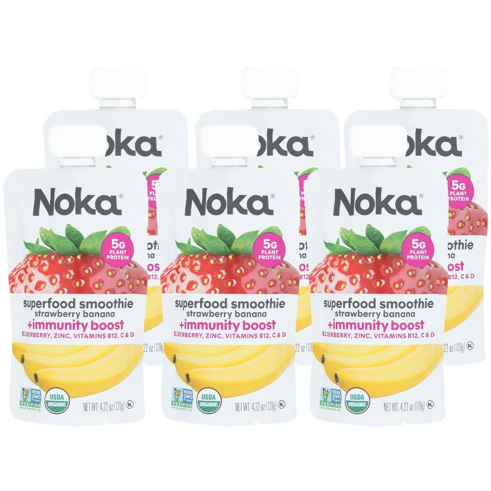 Noka, Organic Superfood Smoothie Strawberry Banana, 4.22 Oz - Image 2
