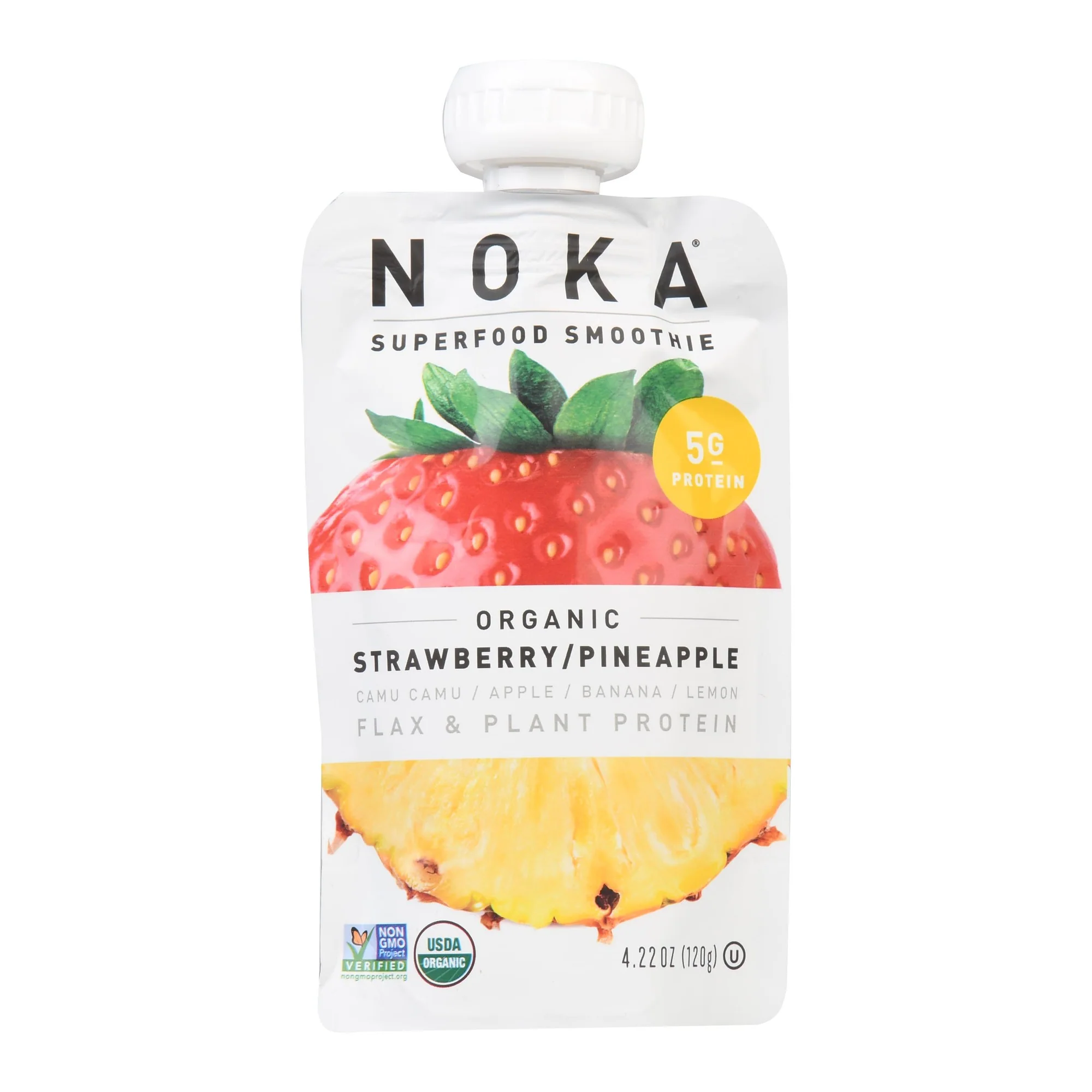 Noka Superfood Smoothie Fruit Strawberry Pineapple Single Pouch - 4.22oz
