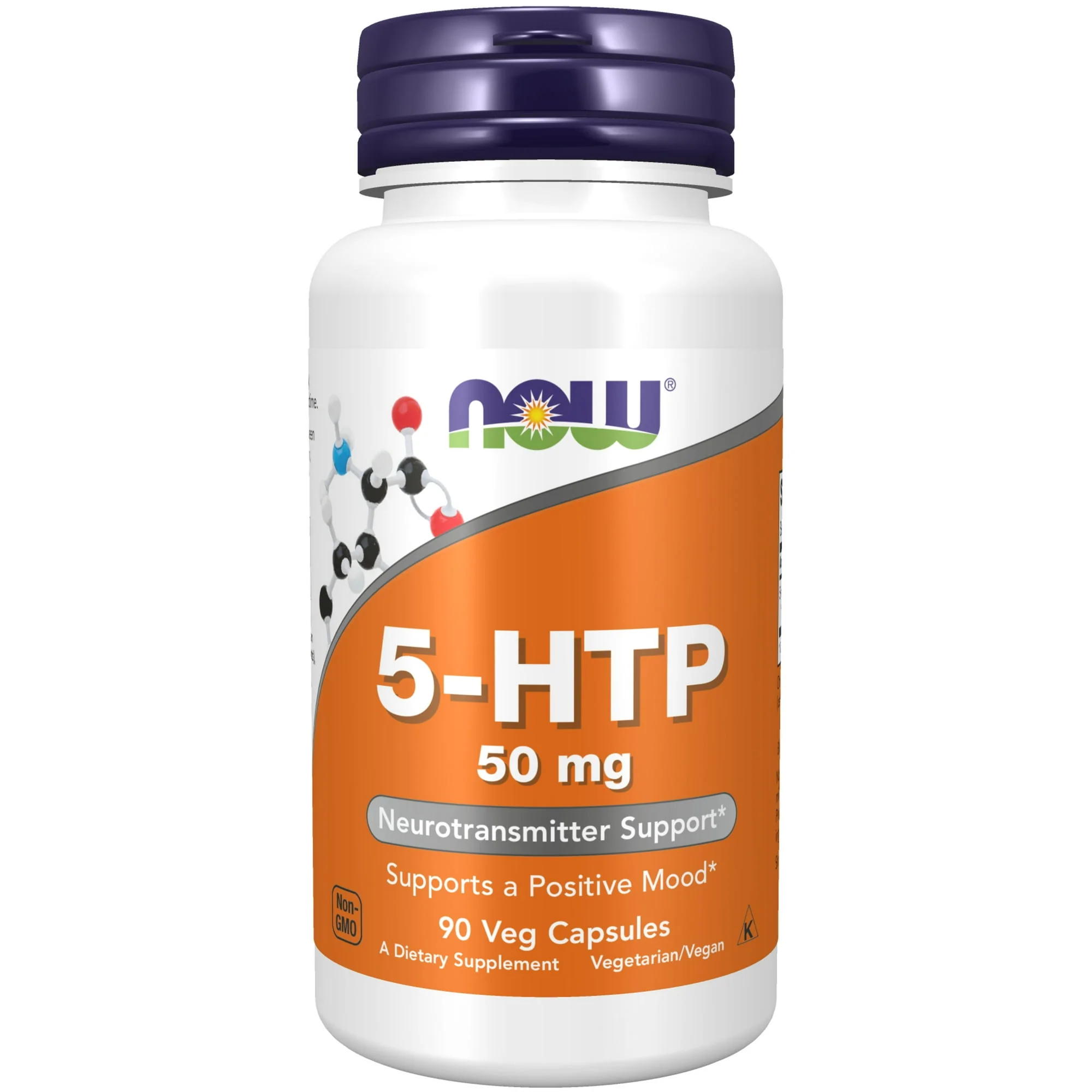 Now 5 HTP 50mg 180 Vegetable Capsules - Image 2