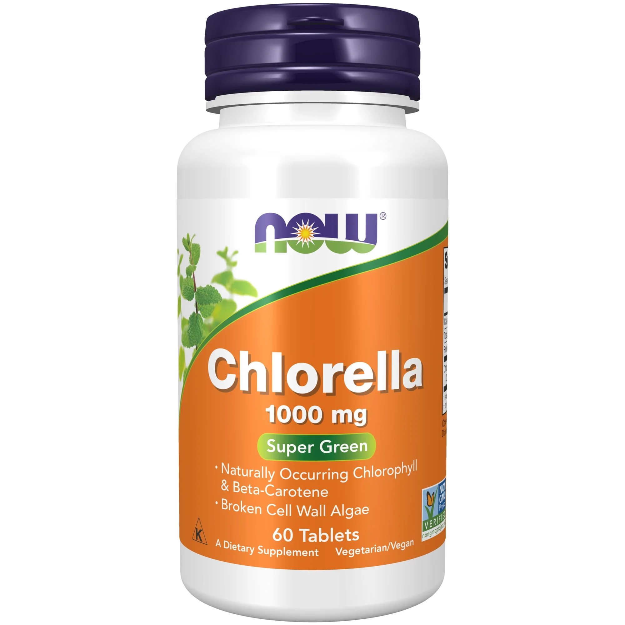 Now Chlorella 1000mg 60 Tablets - Image 2