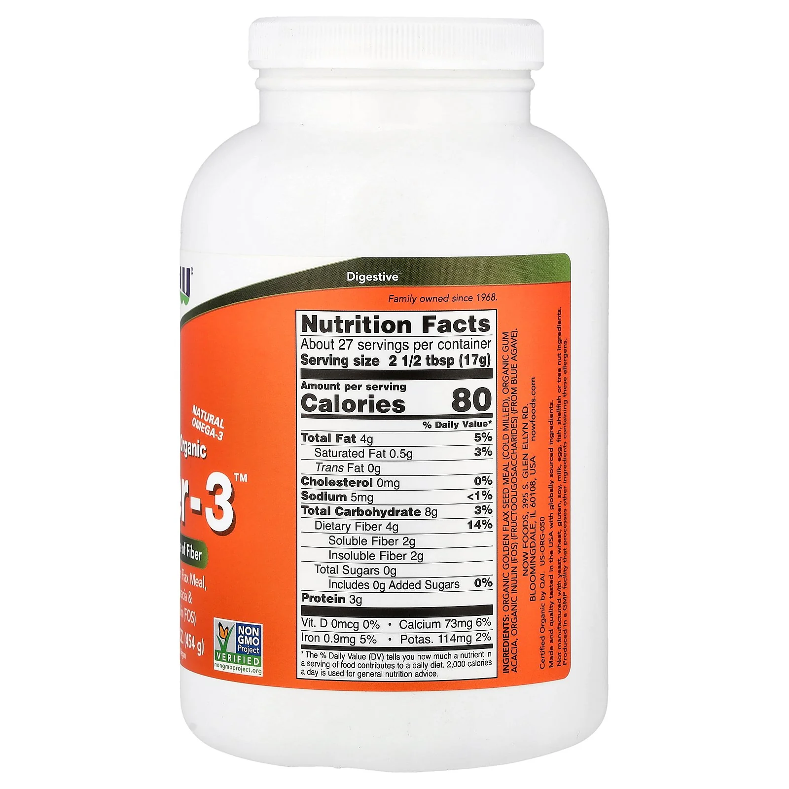 Now Fiber-3 Organic 16 Oz - Image 2
