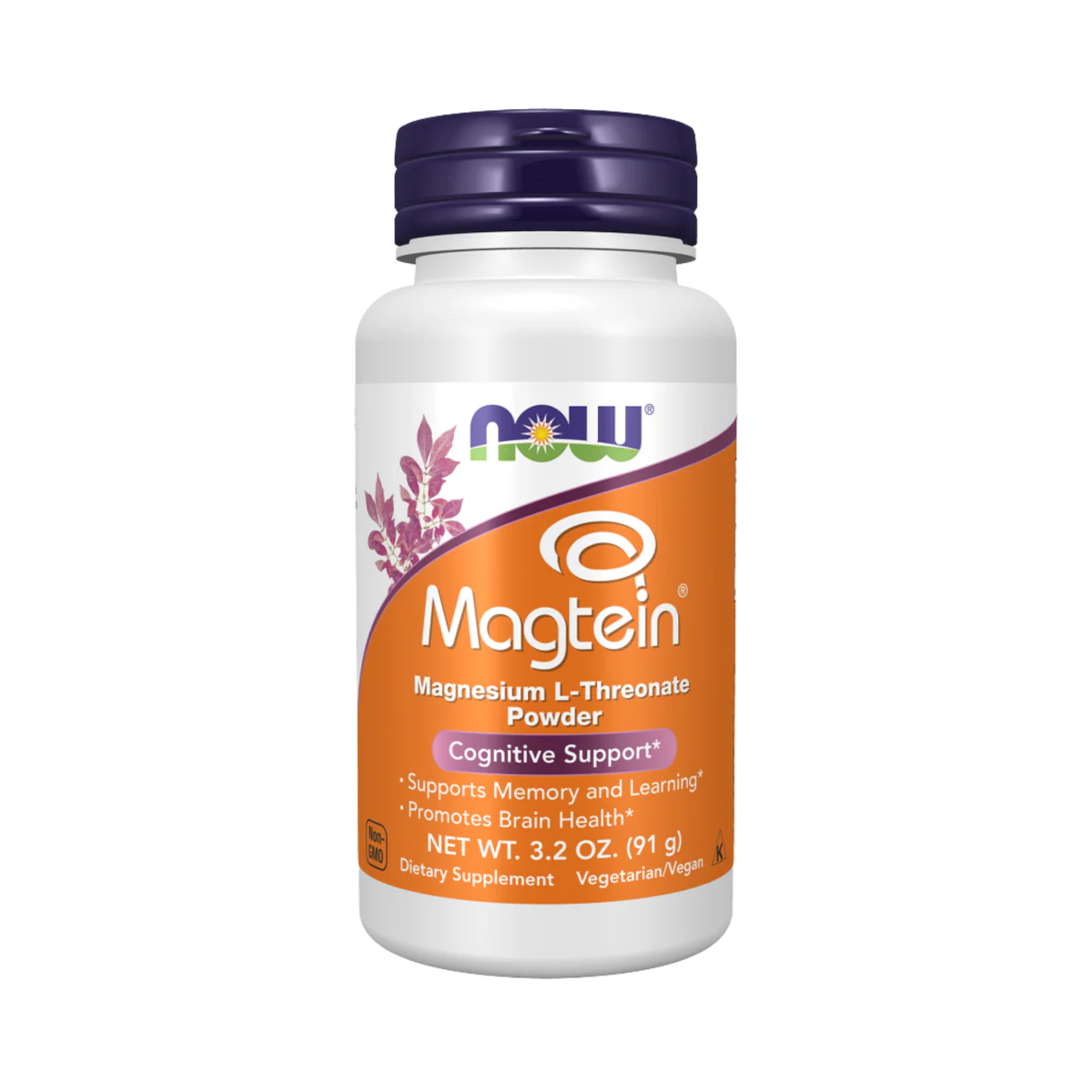 NOW Foods Magtein, Magnesium L-Threonate Powder, 3.2 Oz