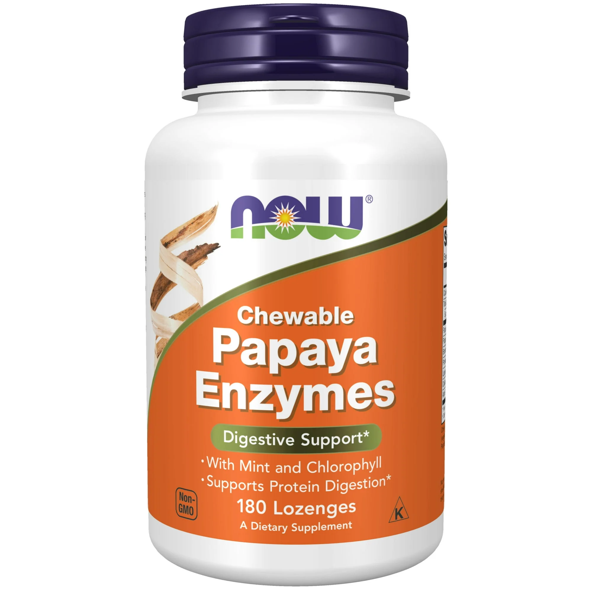 Now Papaya Enzyme 180 Lozenges