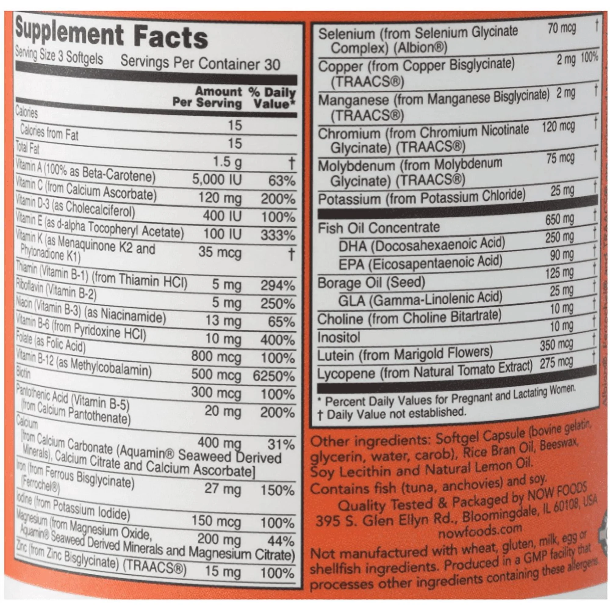 Now Pre-Natal Multi With DHA 180 Softgels - Image 2