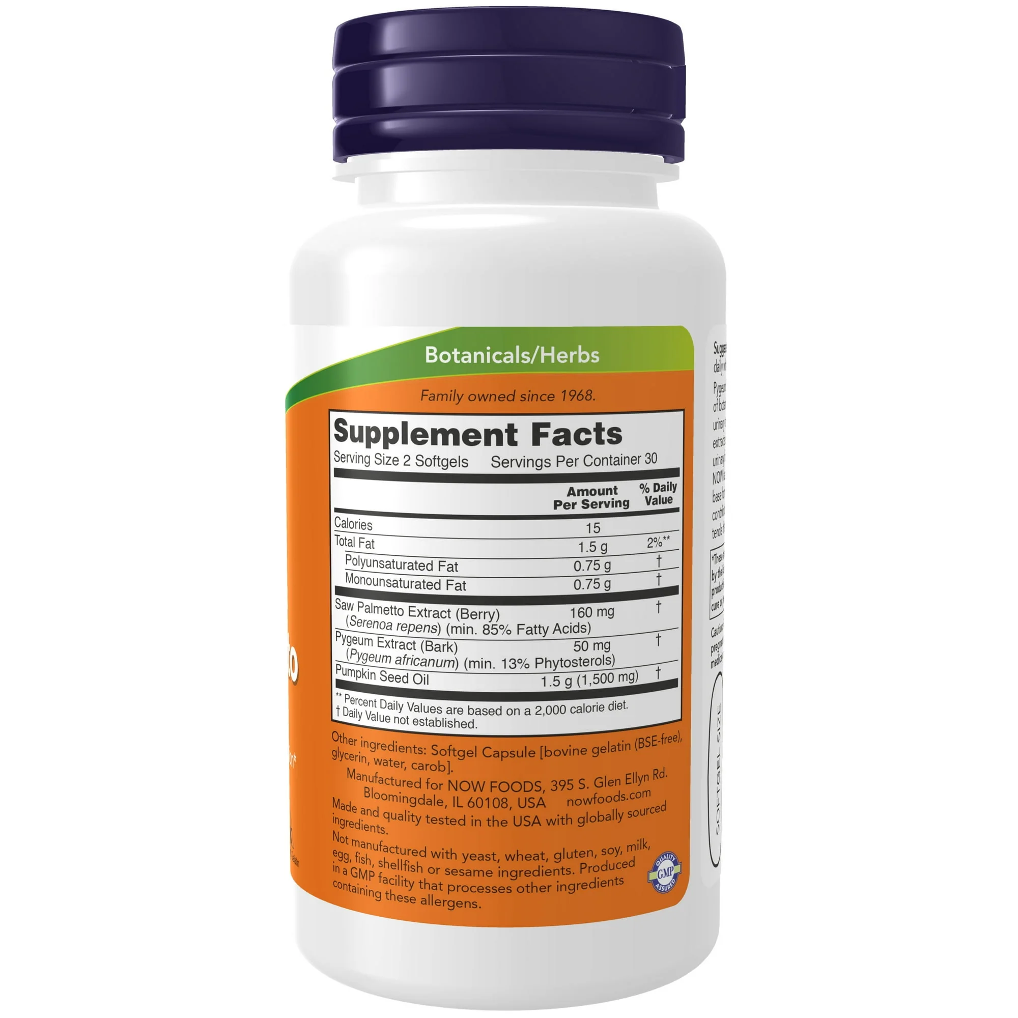 Now Pygeum & Saw Palmetto 25/80mg 60 Softgels - Image 2