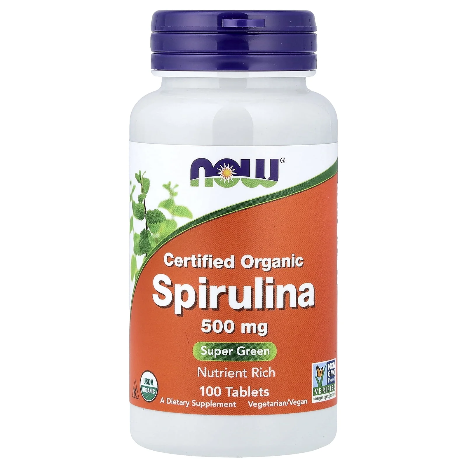 Now Spirulina 500mg 100 Tablets
