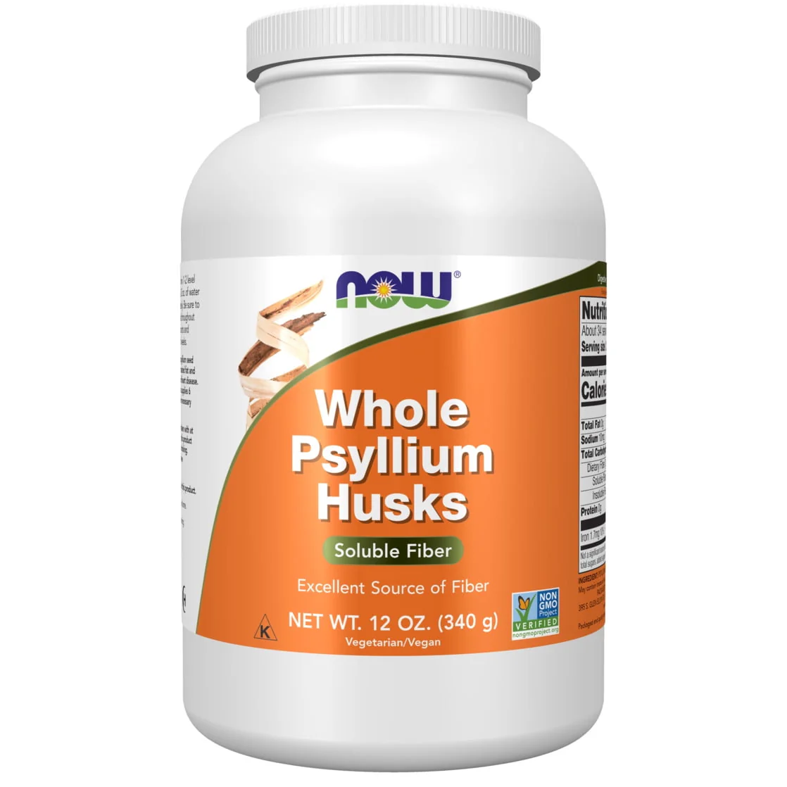Now Whole Psyllium Husk 12oz