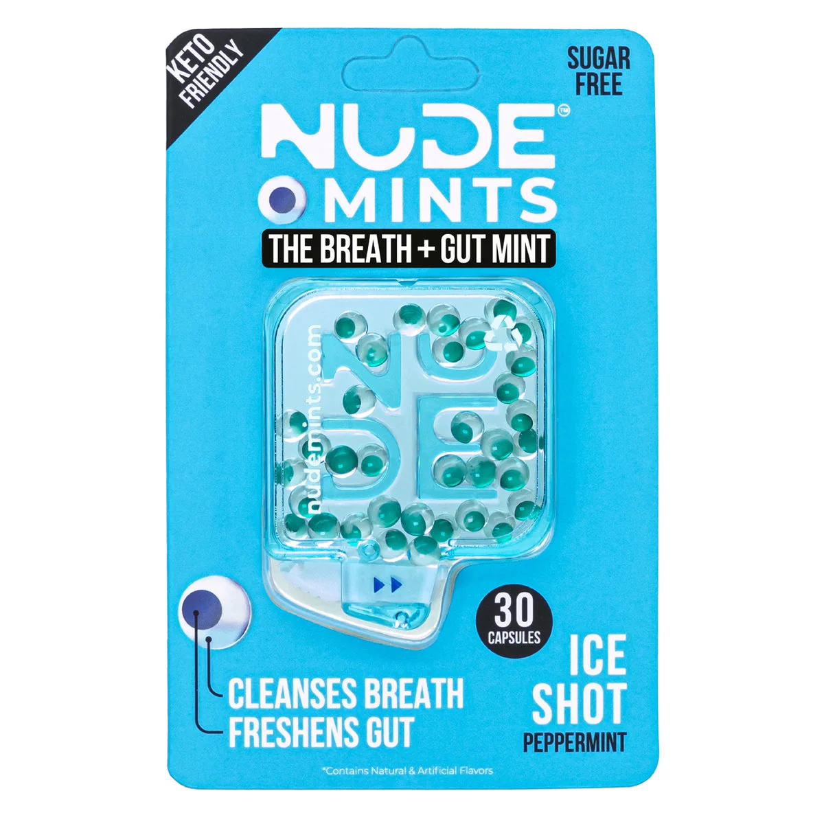 Nude Breath & Gut Mint Ice Shot Peppermit 30ct