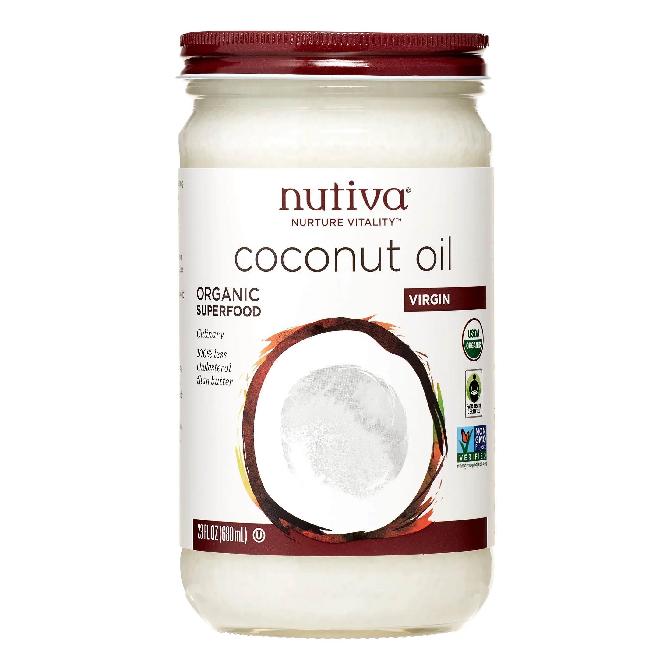 Nutiva, Organic Virgin Coconut Oil, 23 Fl Oz