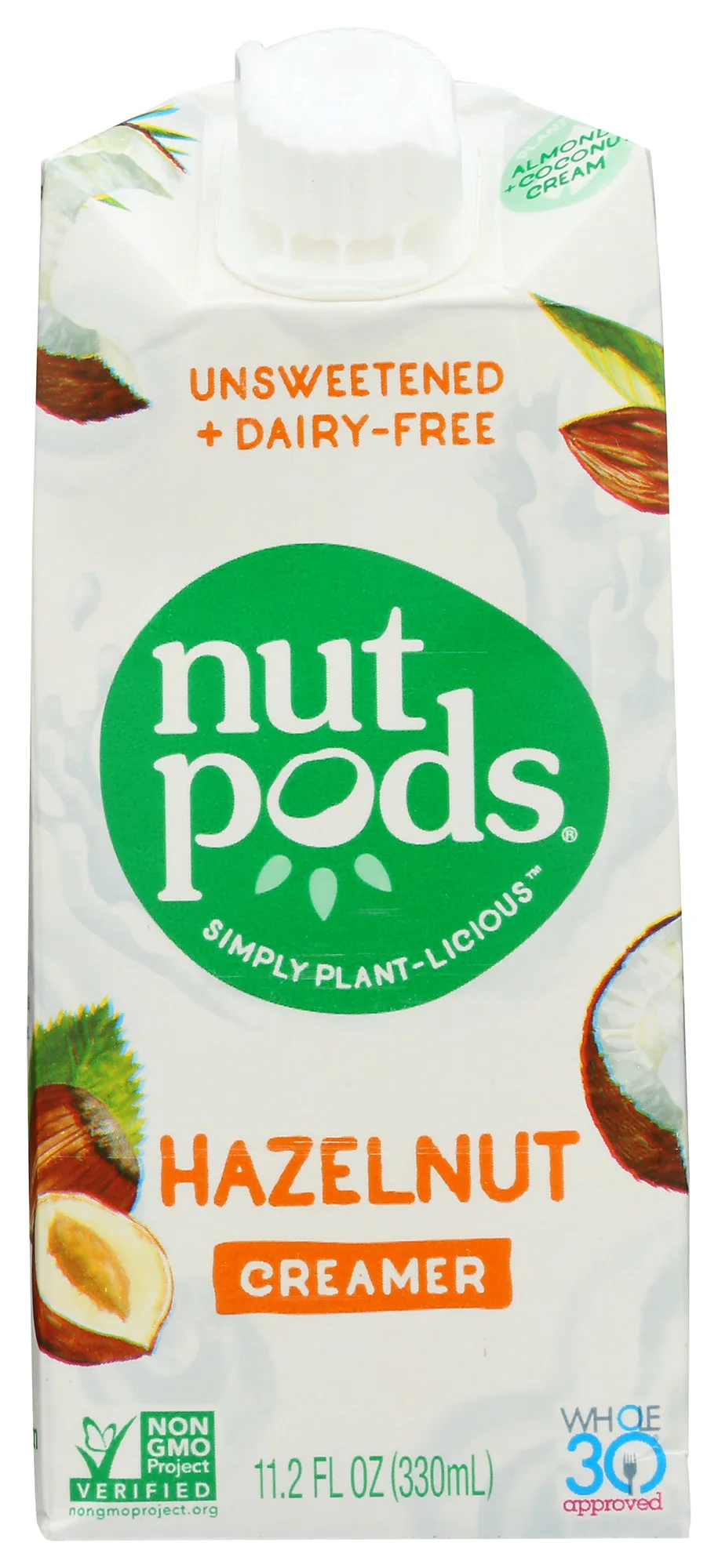 Nutpods Hazelnut Dairy-Free Creamer Unsweetened 11.2 Fl Oz