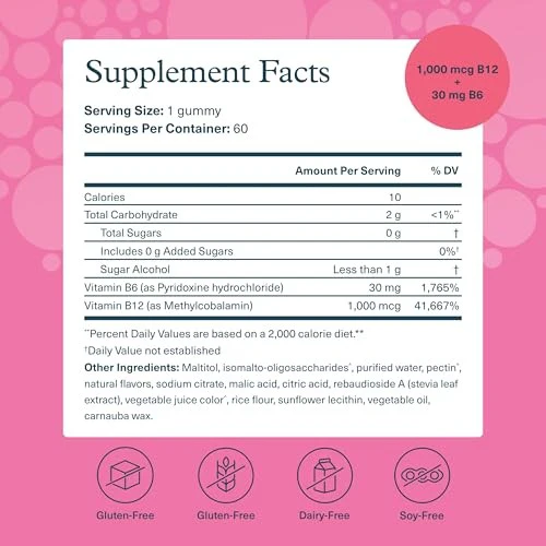 Nutrawise Vitamin B12 & B6 Gummies, 60 Count - Image 2