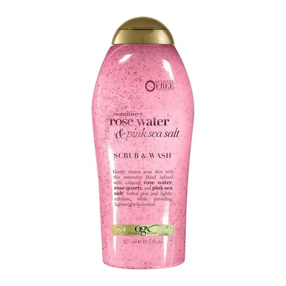 Ogx Pink Sea Salt & Rosewater Gentle Soothing Body Scrub 19.5oz