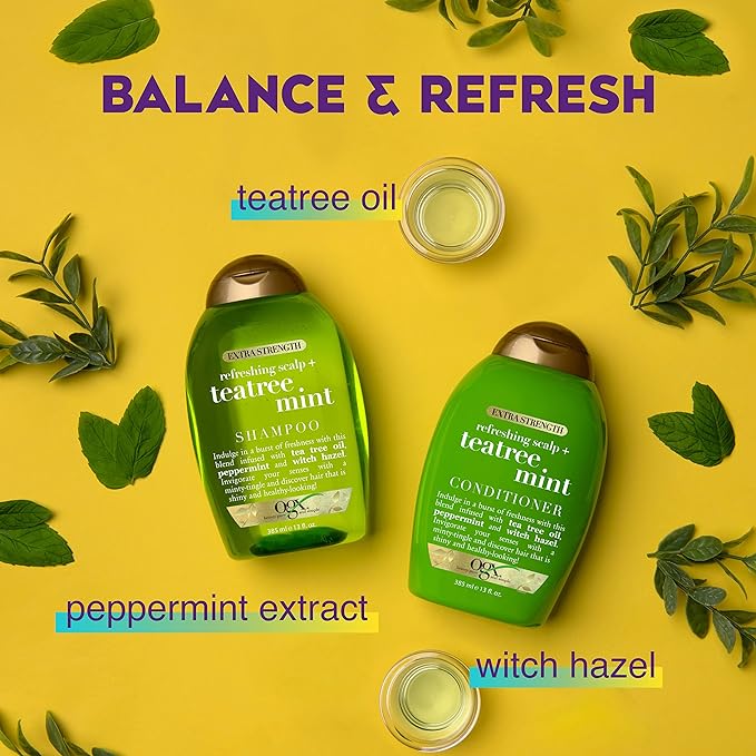 Ogx Teatree Mint Refreshing Scalp Conditioner 13Oz - Image 2