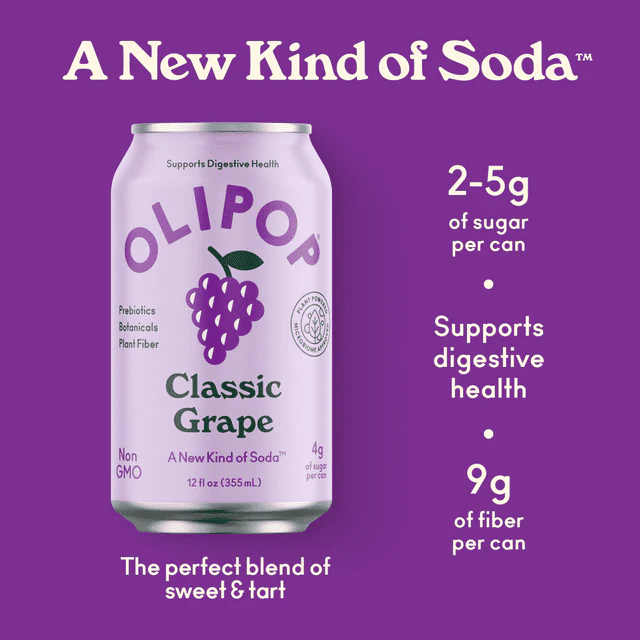 Olipop Classic Grape 12 Oz - Image 2