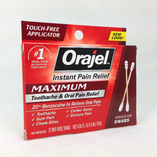 Orajel Instant Pain Relief for Toothache, Maximum Strength. Swabs